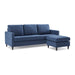 GFD Home - Reversible Sectional Sofa with Handy Side Pocket，Living Room L-Shape 3-Seater Couch with Modern Linen Fabric in Blue - WF281313AAC - GreatFurnitureDeal