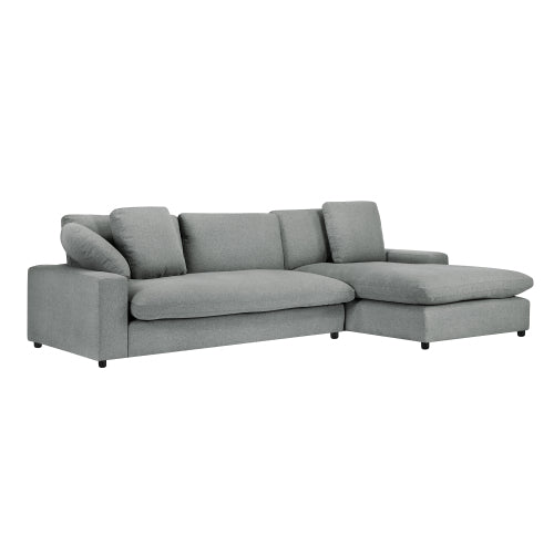 GFD Home - Super comfortable L-shaped Sectional sofa right hand facing in Grey - W223S00920