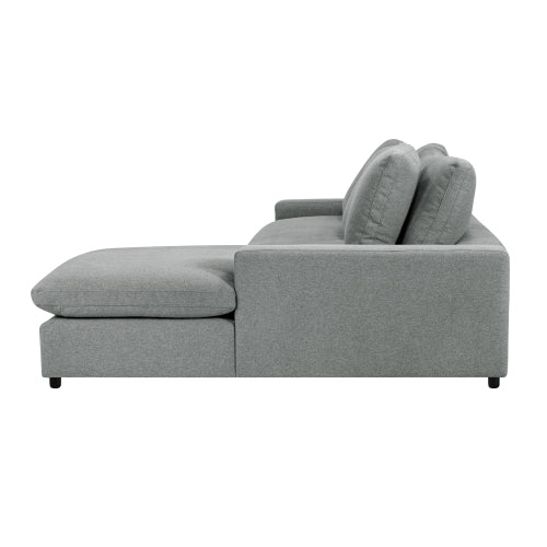 GFD Home - Super comfortable L-shaped Sectional sofa right hand facing in Grey - W223S00920 - GreatFurnitureDeal