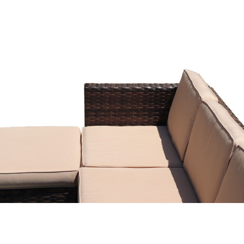GFD Home - Outdoor PE Rattan Sofa Set of 4 - DS0002B - GreatFurnitureDeal