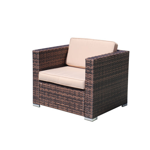 GFD Home - Outdoor PE Rattan Sofa Set of 4 - DS0002B - GreatFurnitureDeal