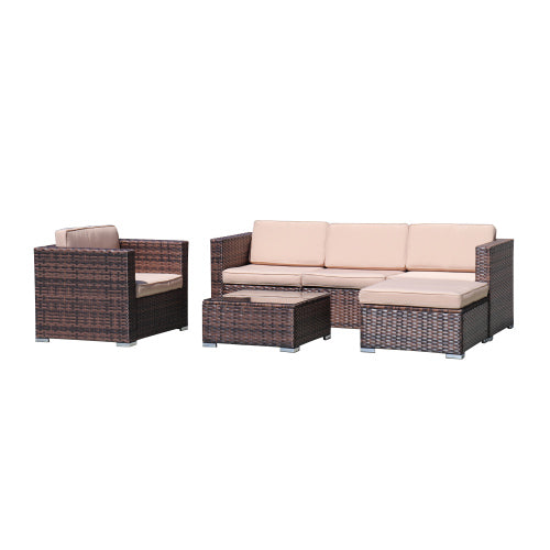 GFD Home - Outdoor PE Rattan Sofa Set of 4 - DS0002B