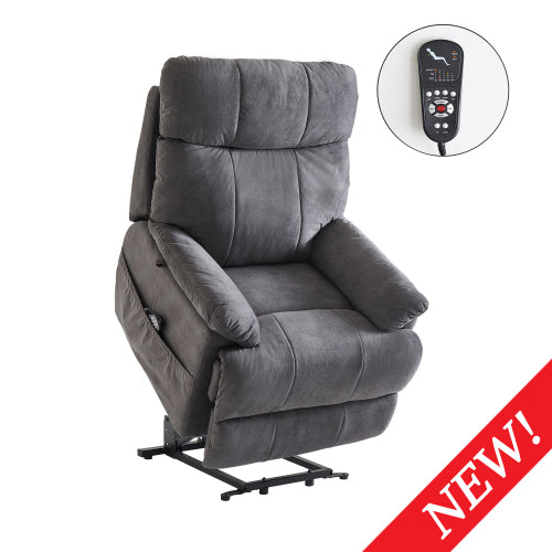 GFD Home - Large size Electric Power Lift Recliner Chair Sofa for Elderly, 8 point vibration Massage and lumber heat, Remote Control - W72232940
