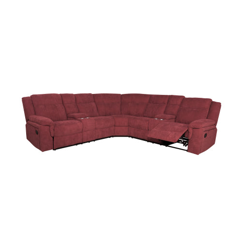 GFD Home - Manual Motion Sofa in Red - W223S01109