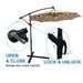 GFD Home - Tan 10 ft Outdoor Patio Umbrella Solar Powered LED Lighted Sun Shade Market Waterproof 8 Ribs Umbrella - W65627949 - GreatFurnitureDeal
