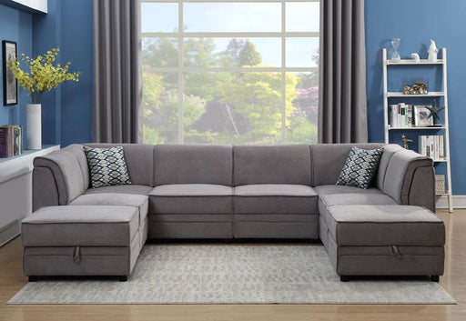 Myco Furniture - Charlotte 8 Piece Modular Sectional in Gray - 2024-8PC - GreatFurnitureDeal
