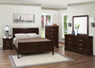 Coaster Furniture - Louis Philippe Rich Cappuccino 6 Piece Queen Sleigh Bedroom Set - 202411Q-6SET - GreatFurnitureDeal