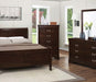 Coaster Furniture - Louis Philippe Rich Cappuccino 6 Piece Queen Sleigh Bedroom Set - 202411Q-6SET - GreatFurnitureDeal