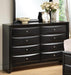 Coaster Furniture - Briana 4 Piece Eastern King Storage Bookcase Bedroom Set in Black - 202701KE-4SET
