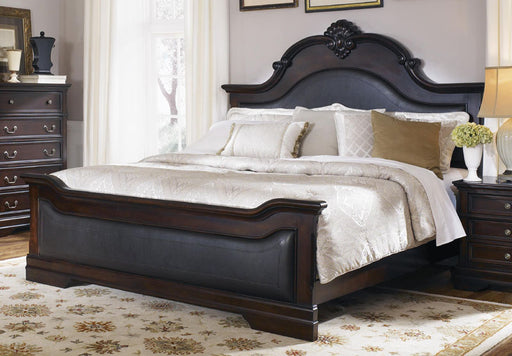 Coaster Furniture - Cambridge King Panel Bed In Cherry - 203191KE - GreatFurnitureDeal