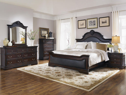 Coaster Furniture - Cambridge 4 Piece Queen Panel Bedroom Set In Dark Cherry - 203191Q-4SET