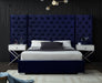 Meridian Furniture - Grande Velvet King Bed in Navy - GrandeNavy-K - GreatFurnitureDeal