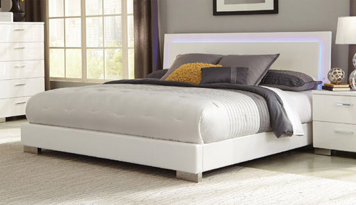 Coaster Furniture - Felicity White King Platform Bed - 203500KE