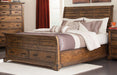 Coaster Furniture - Elk Grove Vintage Bourbon Queen Storage Sleigh Bed - 203891Q