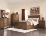 Coaster Furniture - Elk Grove Vintage Bourbon 4 Piece California King Storage Sleigh Bedroom Set - 203891KW-4SET