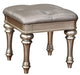 Coaster Furniture - Bling Game Metallic Platinum 3 Piece Vanity Desk Set - 204187-3SET - GreatFurnitureDeal