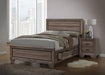 Coaster Furniture - Kauffman Washed Taupe 3 Piece Eastern King Panel Bedroom Set - 204190KE-3SET
