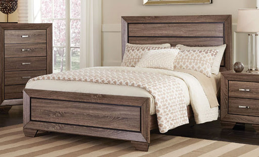 Coaster Furniture - Kauffman Washed Taupe Cal. King Panel Bed - 204191KW