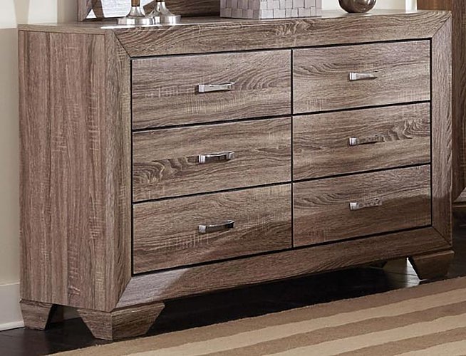 Coaster Furniture - Kauffman Washed Taupe 4 Piece Queen Panel Bedroom Set - 204190Q-4SET - GreatFurnitureDeal