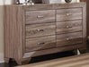 Coaster Furniture - Kauffman Washed Taupe 5 Piece Eastern King Panel Bedroom Set - 204191KE-5SET - GreatFurnitureDeal