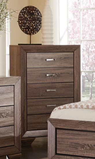 Coaster Furniture - Kauffman Washed Taupe Chest - 204195 - GreatFurnitureDeal