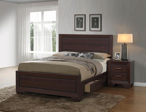 Coaster Furniture - Fenbrook California King Bed with Storage in Dark Cocoa - 204390KW