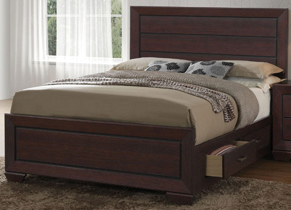 Coaster Furniture - Fenbrook Dark Cocoa Eastern King Panel Bed - 204390KE