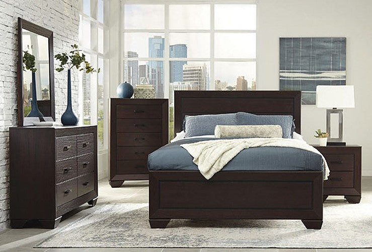Coaster Furniture - Fenbrook Dark Cocoa 4 Piece King Panel Bedroom Set - 204391KE-4SET - GreatFurnitureDeal