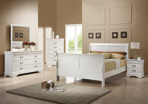 Coaster Furniture - Louis Philippe White Youth 4 Piece Full Bedroom Set - 204691F-4SET
