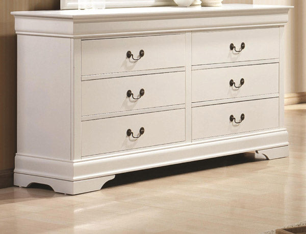 Coaster Furniture - Louis Philippe 5 Piece Queen Bedroom Set in White Finish - 204691Q-5SET