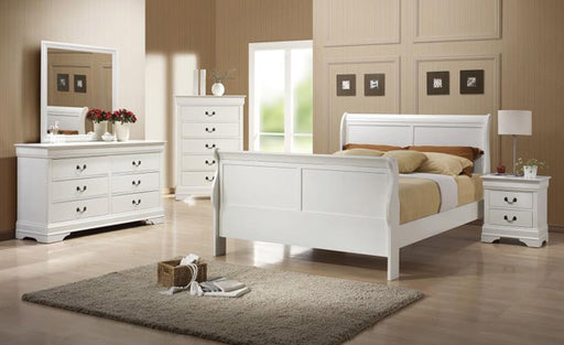 Coaster Furniture - Louis Philippe 5 Piece Queen Bedroom Set in White Finish - 204691Q-5SET - GreatFurnitureDeal