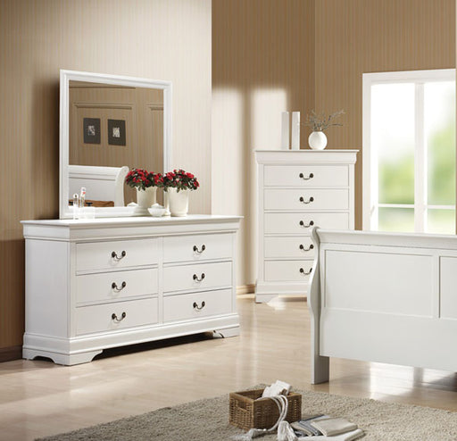 Coaster Furniture - Louis Philippe White Dresser and Mirror Set - 204693-94 - GreatFurnitureDeal
