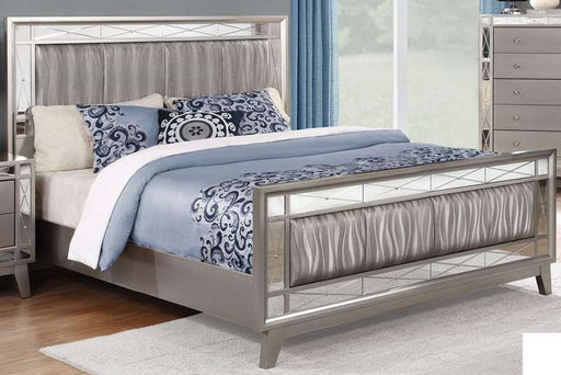 Coaster Furniture - Leighton Metallic Mercury King Panel Bed - 204921KE