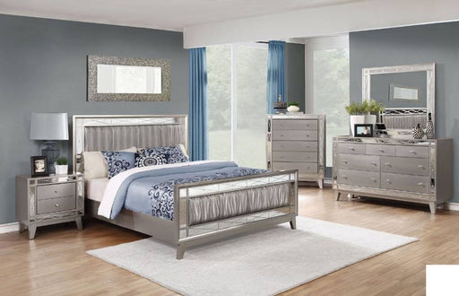 Coaster Furniture - Leighton Metallic Mercury Queen Panel Bed - 204921Q - Set View