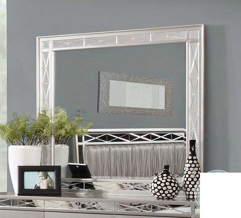 Coaster Furniture - Leighton Metallic Mercury Panel 5 Piece Bedroom Set - 204921Q-S5 - GreatFurnitureDeal