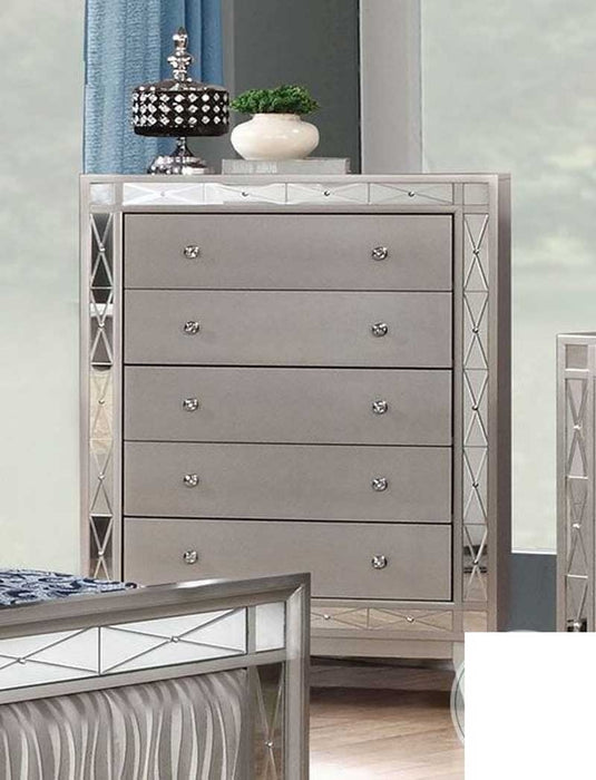Coaster Furniture - Leighton Metallic Mercury 6 Piece Youth Panel Bedroom Set - 204921T-S6 - Chest