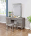 Coaster Furniture - Leighton Metallic Mercury 8 Piece Youth Panel Bedroom Set - 204921T-S8 - Vanity Desk And Stool