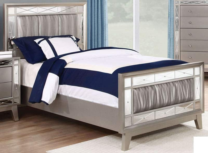 Coaster Furniture - Leighton Metallic Mercury Twin Panel Bed - 204921T - GreatFurnitureDeal