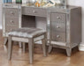 Coaster Furniture - Leighton Metallic Mercury Vanity Desk and Stool - 204927 - GreatFurnitureDeal