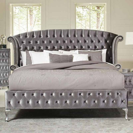Coaster Furniture - Deanna California King Size Bed in Grey - 205101KW - GreatFurnitureDeal