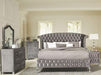 Coaster Furniture - Deanna Grey Eastern King Upholstered Platform Bed - 205101KE - GreatFurnitureDeal