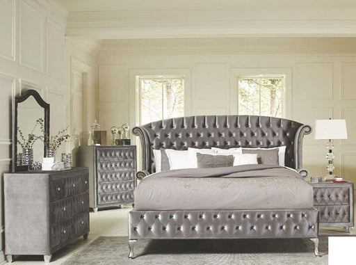 Coaster Furniture - Deanna Grey Upholstered Nightstand - 205102 - GreatFurnitureDeal