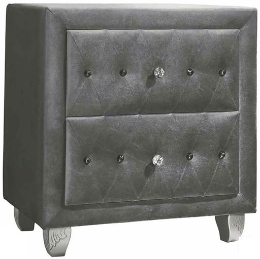 Coaster Furniture - Deanna Grey Upholstered Nightstand - 205102 - GreatFurnitureDeal