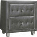 Coaster Furniture - Deanna Grey Upholstered Nightstand - 205102