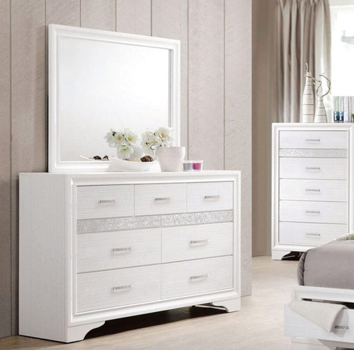 Coaster Furniture - Miranda White 5 Piece Eastern King Storage Platform Bedroom Set - 205111KE-5SET - GreatFurnitureDeal