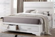 Coaster Furniture - Miranda White Eastern King Storage Platform Bed - 205111KE - GreatFurnitureDeal
