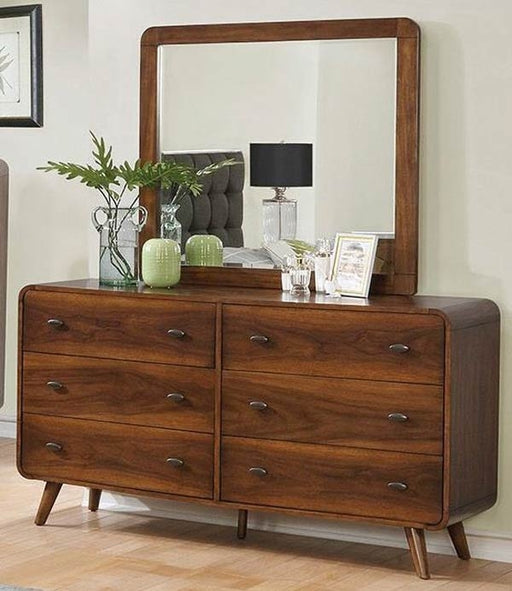 Coaster Furniture - Robyn Dark Walnut Dresser and Mirror Set - 205133-34 - GreatFurnitureDeal