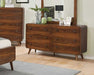 Coaster Furniture - Robyn Dark Walnut 6 Piece Eastern King Panel Bedroom Set - 205131KE-6SET - GreatFurnitureDeal