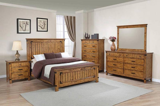 Coaster Furniture - Brenner California King Panel Bed in Rustic Honey - 205261KW - GreatFurnitureDeal