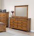 Coaster Furniture - Brenner Rustic Honey 4 Piece California King Panel Bedroom Set - 205261KW-4SET
